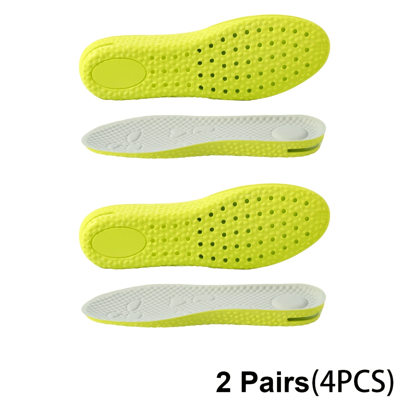 TEMU 2 paires de semelles intérieures COSYLEE à pour augmenter , adaptées aux baskets et talons - Semelles rehausseuses en latex avec amorti