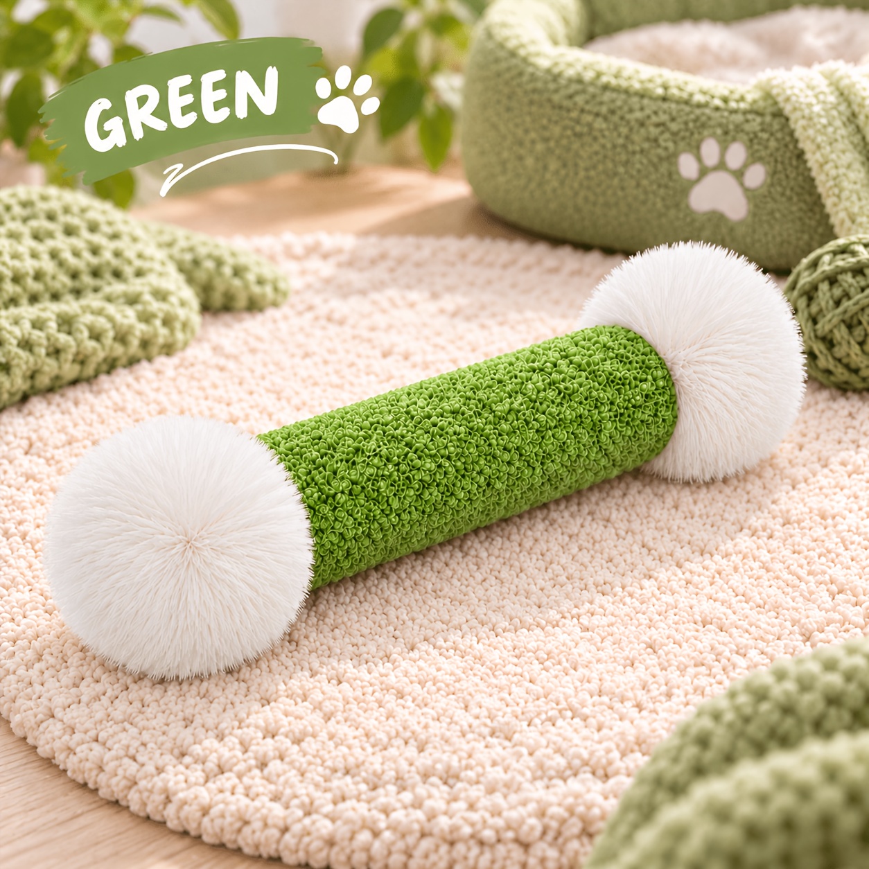 TEMU Jumbo Cat Pillow Toys For Indoor Cats And Kittens, Macaron-colored Cat Pillow Toy, Soft Plush Chew Hug Kick Self-play Toy With Crinkle Paper And