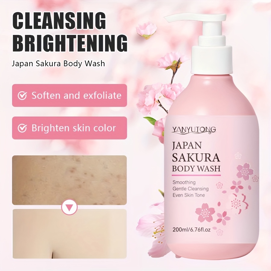 yanyutong body wash 200ml 6 7fl long lasting sakura scent moisturizing shower gel suitable for   types free with floral fragrance Product details 2