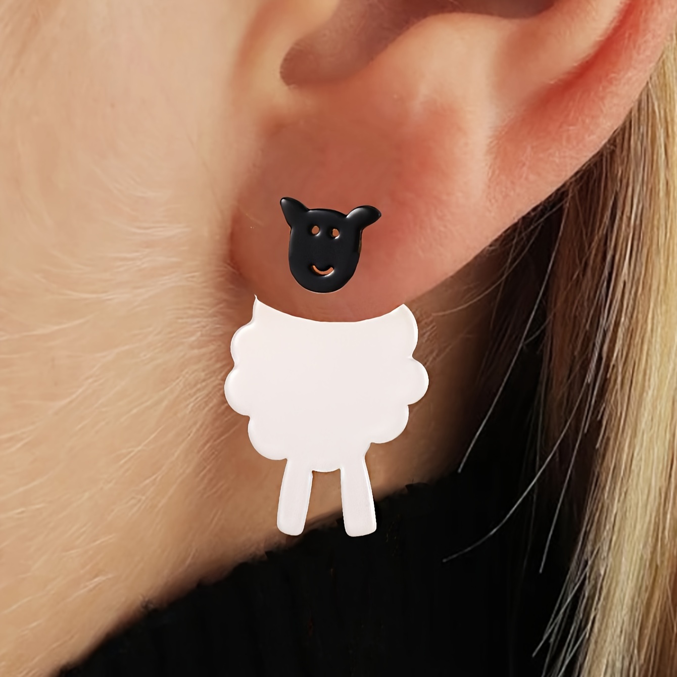 

Boucles d'Oreilles Pendantes Adorables et Charmantes avec à Noir pour Femmes - Mignon en & Fer, Parfaites pour Tenue Décontractée