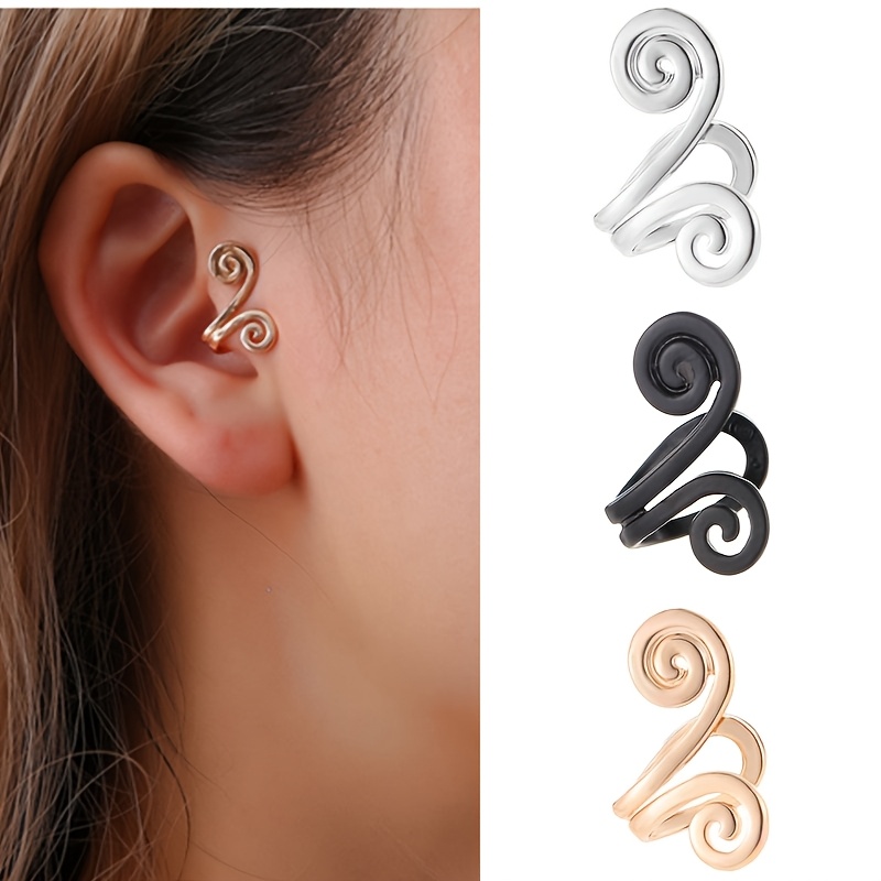 

2pcs Fashionable Ear Clip Without Ear Holes, , Suitable For Men And Women, Suitable For , Birthday Party, Simple, Compact And Cute Ear Clip