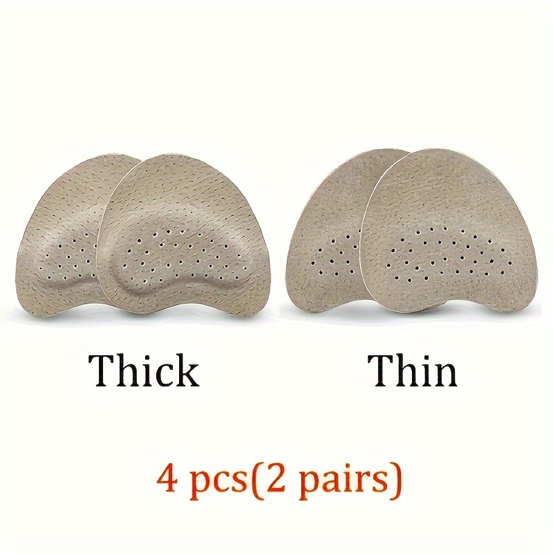 TEMU 4pcs Women's Sandal Forefoot Cushions - Anti-slip High Heel Inserts, Self-adhesive Foot Care Pads