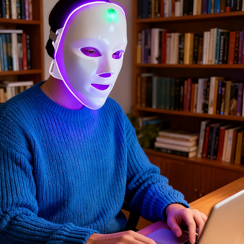 60pcs Pearl LED Face Mask Beauty Device, 7-in-1