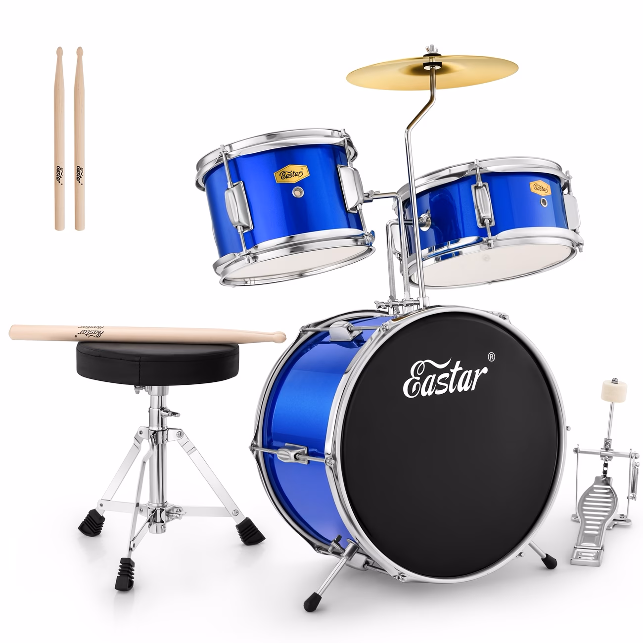 14-Inch Eastar Drum Kit for Beginners, Featuring a 3pcs Set That...