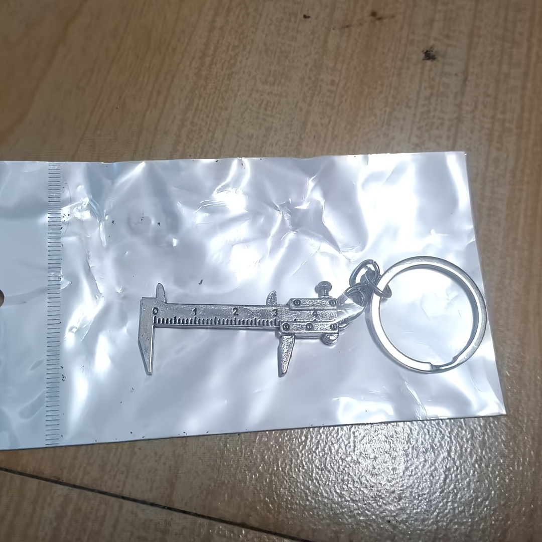 1pc Car Key Mini Vernier Caliper Portable 0-40mm Keychain Measuring Gauging Tools Key Chain Ring Ruler Caliper