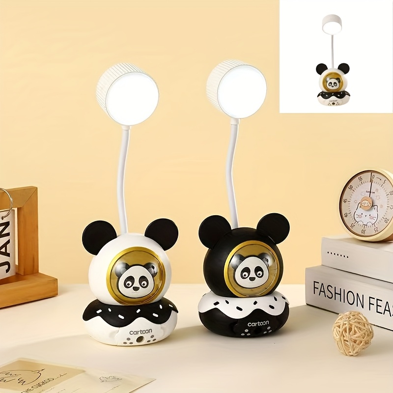   cute panda shaped indoor light desktop led charging learning protective light usb charging mini desk lamp Product details 2