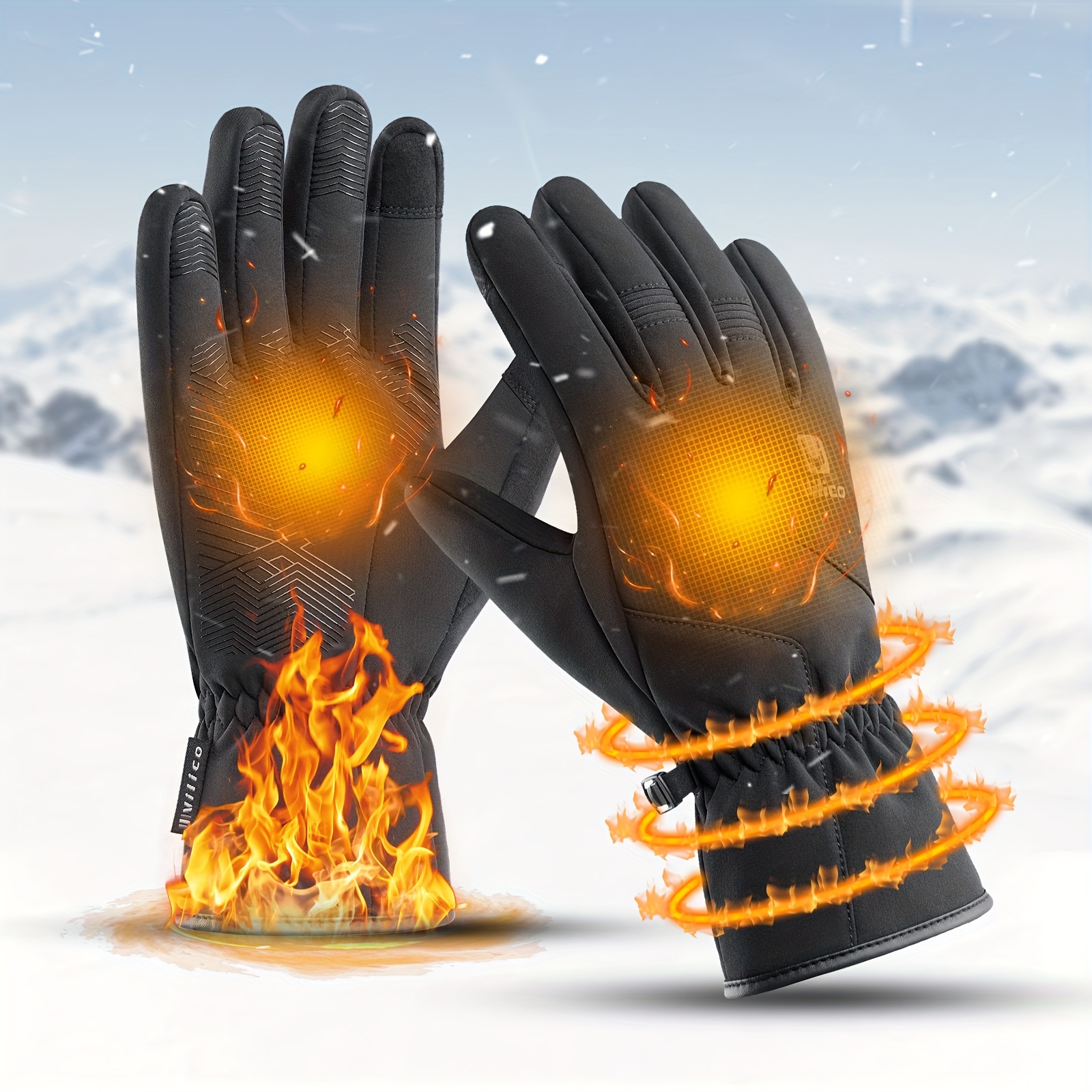 

Gants d'Hiver Imperméables et -Vent , le Cyclisme et la - Chauds, Antidérapante, Gants de Extérieurs Durables