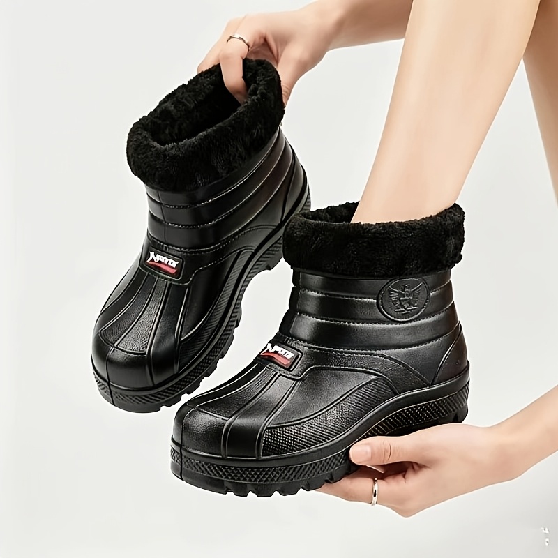 Men's Cold-Resistant Short Snow Boots with Thermal Lining