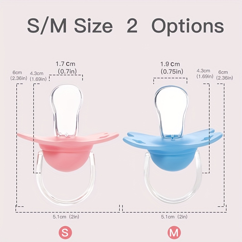   2pcs   silicone   soothing items with covers soft bpa free thumb shape soother for       blue details 5