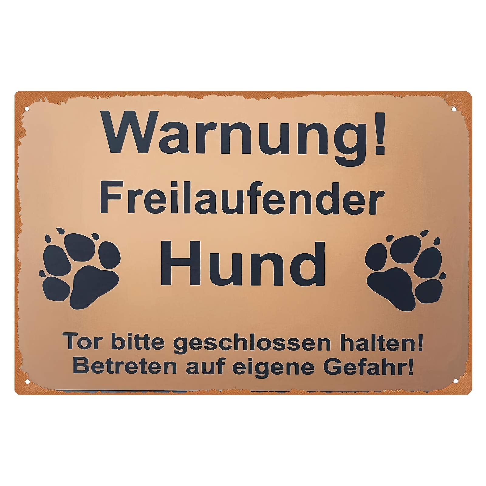 

1 Piece Iron Painting Warning Sign Freilaufender Hund Tor Geschlossen Betreten Sign Dog Sign Gold Selfadhesive In/ 20*30cm/8*12inch