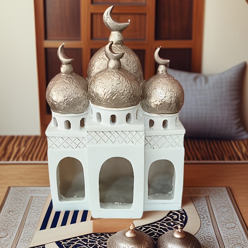 1pc middle eastern arabic style castle ornament jewelry box resin decorative suitable for ramadan and universal holidays non electric Product details 1