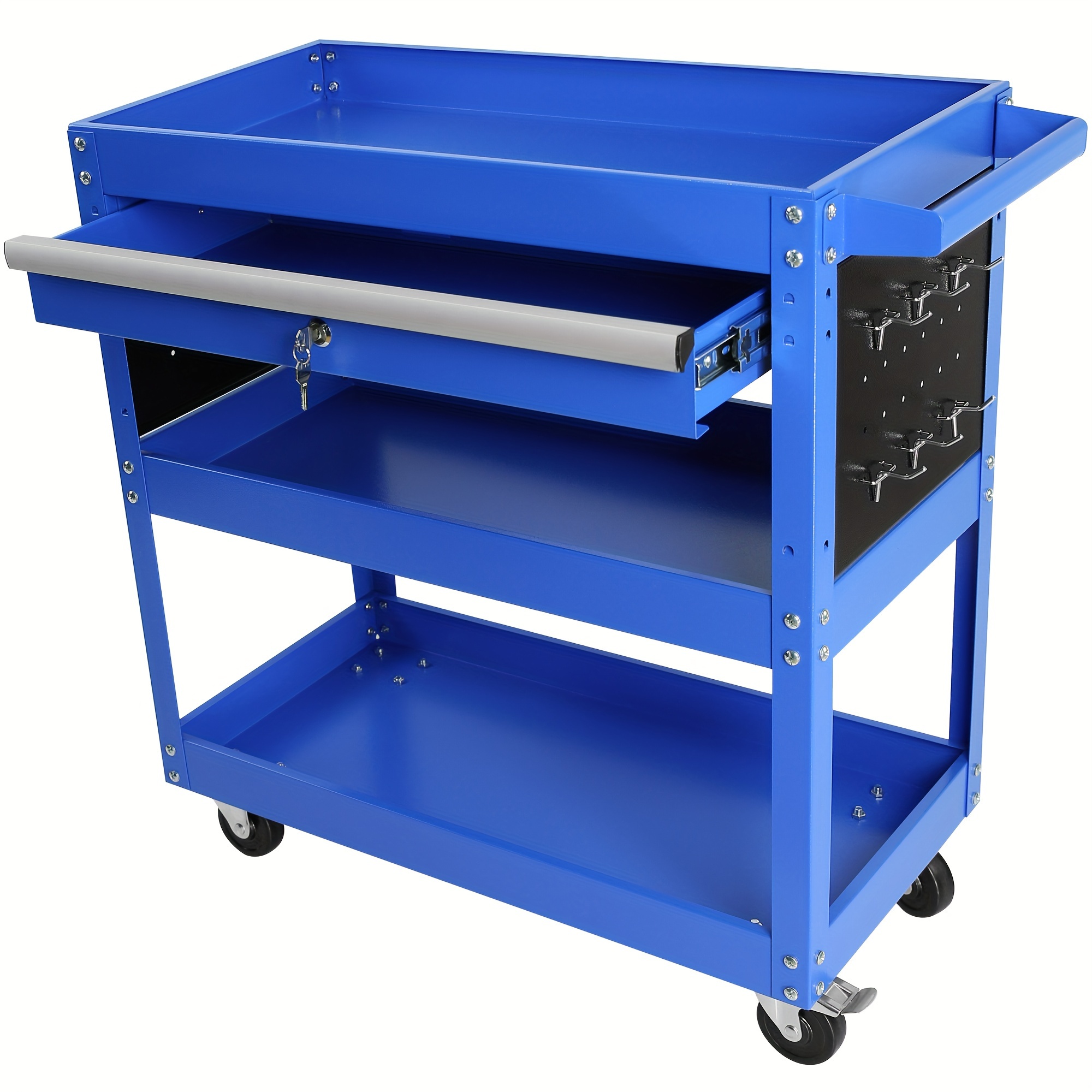 

Rolling Tool Cart, -drawer Utility Cart, Heavy Duty Industrial Storage Organizer Mechanic With Wheels And Locking System