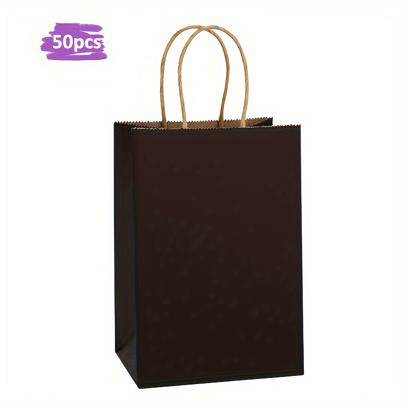 

Value Pack 50pcs Black Small Gift Bags Bulk, 5.2x3.5x8 Inches Gift Bags With Handles Bulk, Paper Shopping Bags, Retail Bags, Bags, Party Favor Bags, Gift Bags