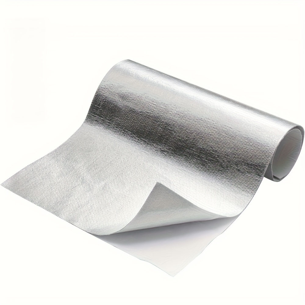 Image of 60 X 250 Cm Heat Protection Mat Self-adhesive Adhesive Backing Aluminium Sheet Aluminised Heat Protection Practical Heat Shield For Hose And Automatic Use