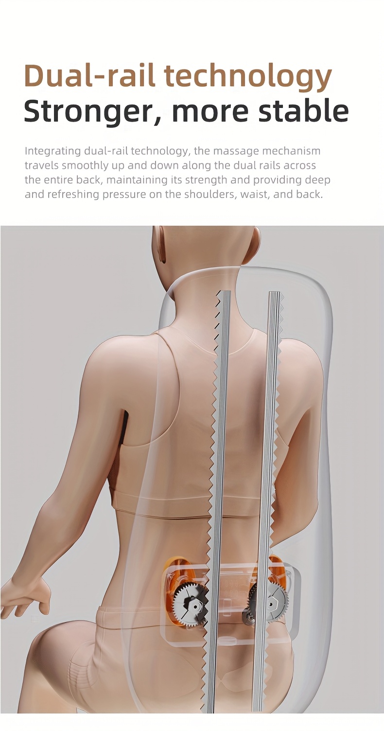neck and back heating kneading massager a rolling kneading massage   for home or office use this portable pad lets you relax your whole body   anywhere making it an   for gifting to parents   Product details 6