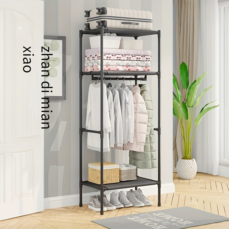 

A Modern Metal Clothes Hanger, A Multifunctional Clothing Rack, A Storage Organizer For Bedroom Garments, With A .