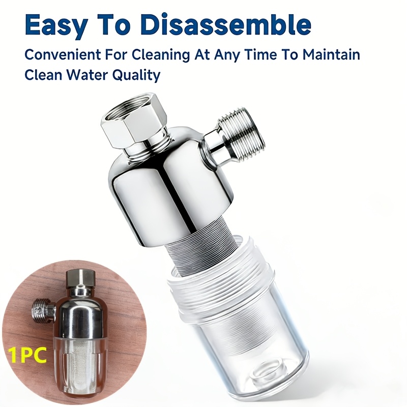 TEMU Stainless Steel Rotary Sedimenter Filter For Washing Machine, Dishwasher, Water Heater And Shower Faucet - Reusable Water Softener To Prevent