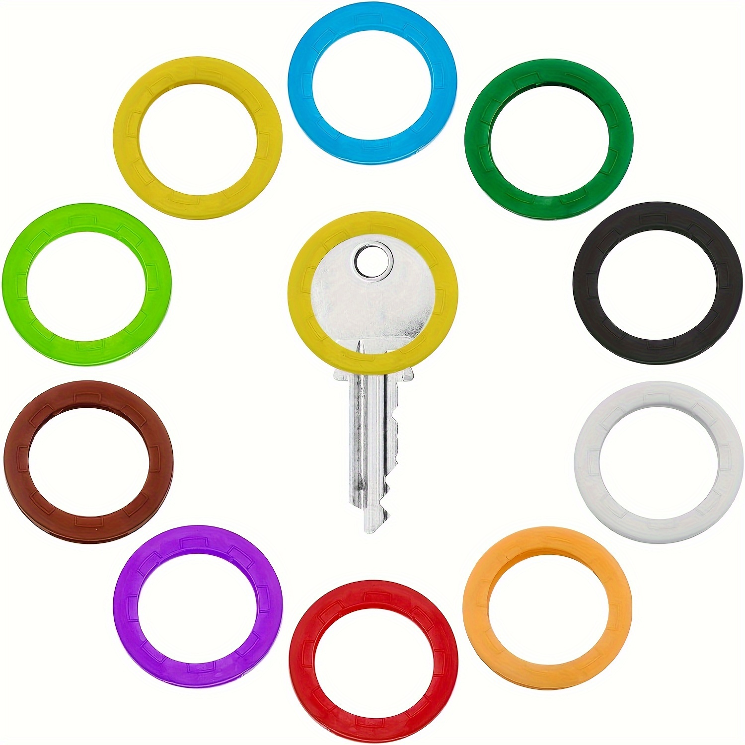

Silicone Key Cap Covers - Key Identifier Rings For Easy , Casual Accessories For Men - 1/5/10/20 Pcs Pack Options