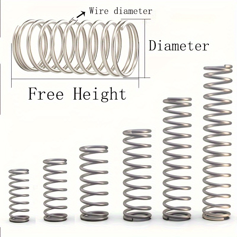 

200pcs Stainless Steel Spring Assortment Kit - 40 Sizes For Home & Shop Repairs, Springs Set