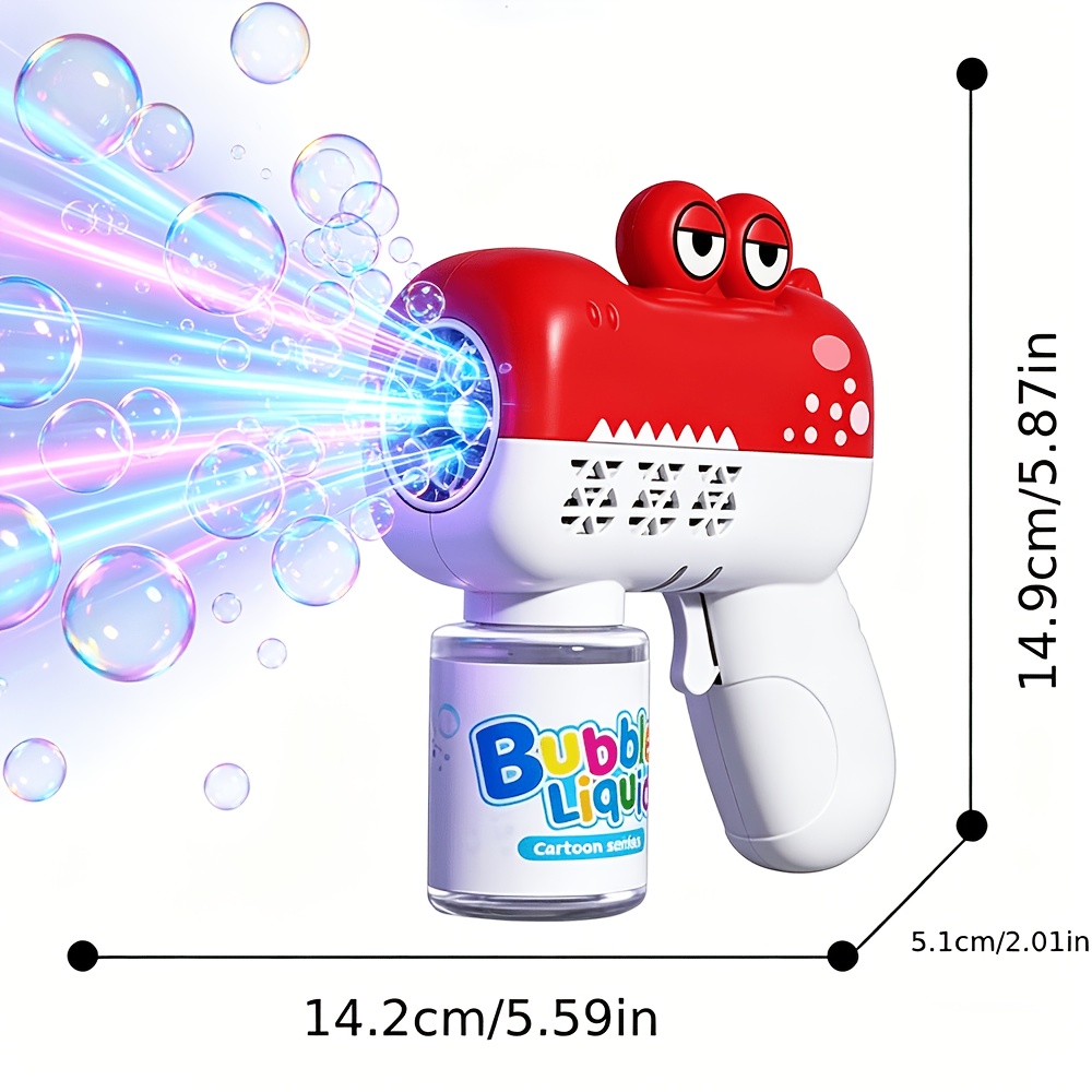 dinosaur themed automatic bubble machine handheld bubble toy gun featuring vibrant lights and   of producing   of bubbles suitable for outdoor weddings parties beach toys easter gifts christmas presents
