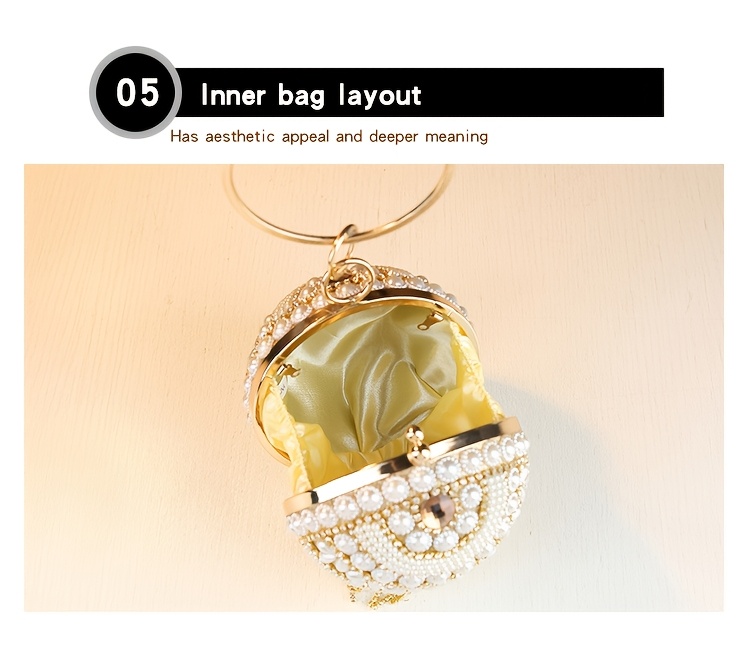 Clutch with chain strap detail