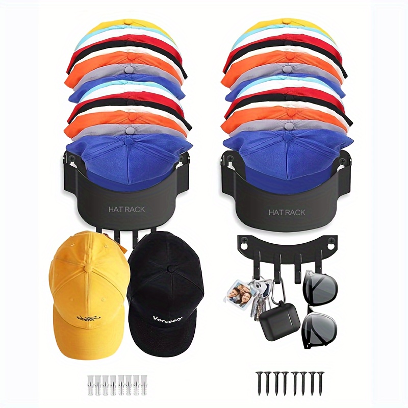 No Drilling Hat Hooks Wall Hat Rack Baseball Hat - Temu Australia