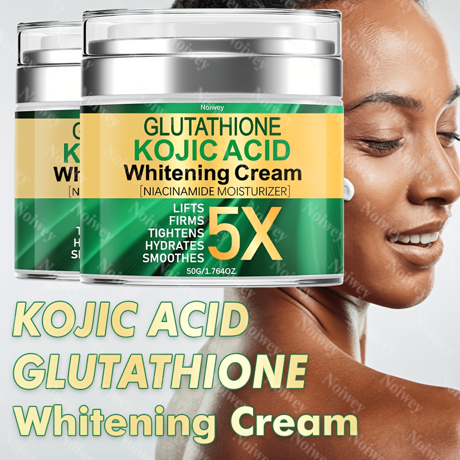 Set of 2 Glutathione Kojic Acid Creams, Firming Face Cream Enriched with Niacinamide And Vitamin E * Cream for * Lifting And Firming Cream Suitable 