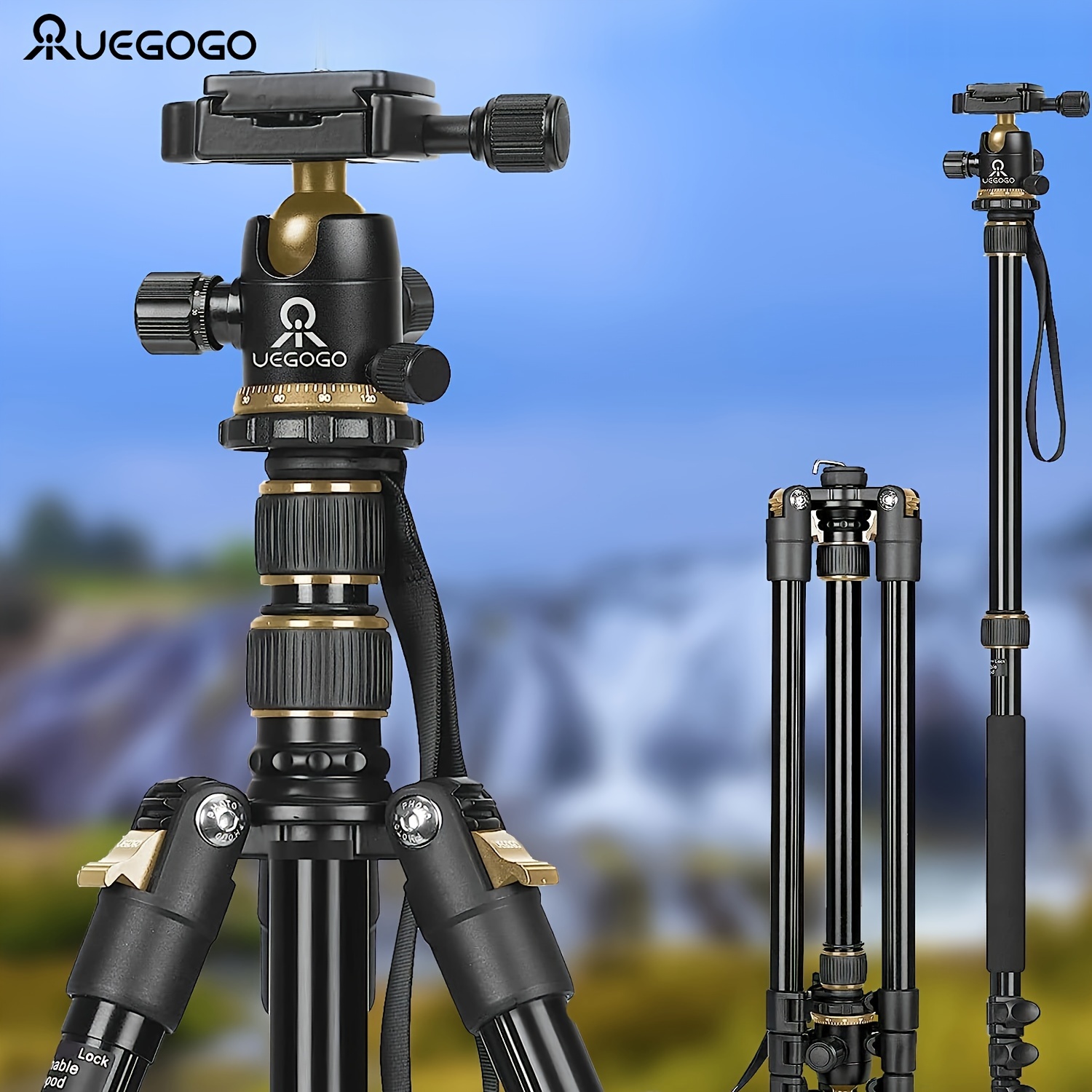 

1 Set Professional Aluminum Alloy Tripod And Monopod, 82.7-inch, Heavy-duty Travel Tripod For Macro Photography, Uncharged, No Battery Or Included