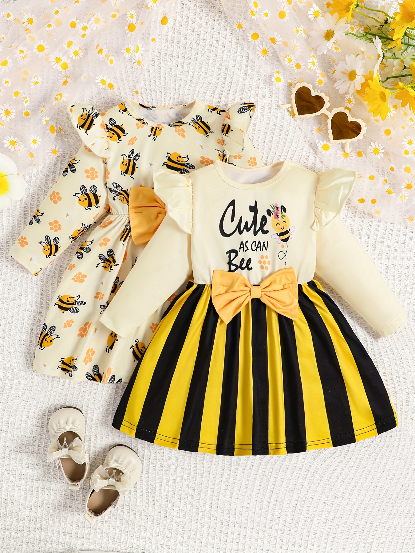 2pcs babys cute long sleeve dress infant Temu United Kingdom