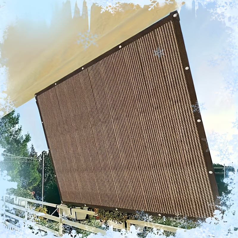 TEMU Coffee-colored Outdoor Sunshade Netting In Sizes, Provides Uv Protection, Perfect For Trips, Picnics, And Poolside Use