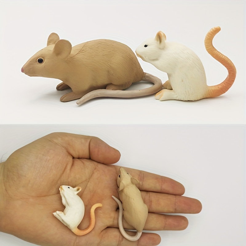 

Funny Trick Toys: Solid Mice Mice Animal Dolls - Home Decoration Prank Props - Suitable For , Christmas, Birthdays - Pvc Material - 3+ | 4.5*3.5*2.5 Cm