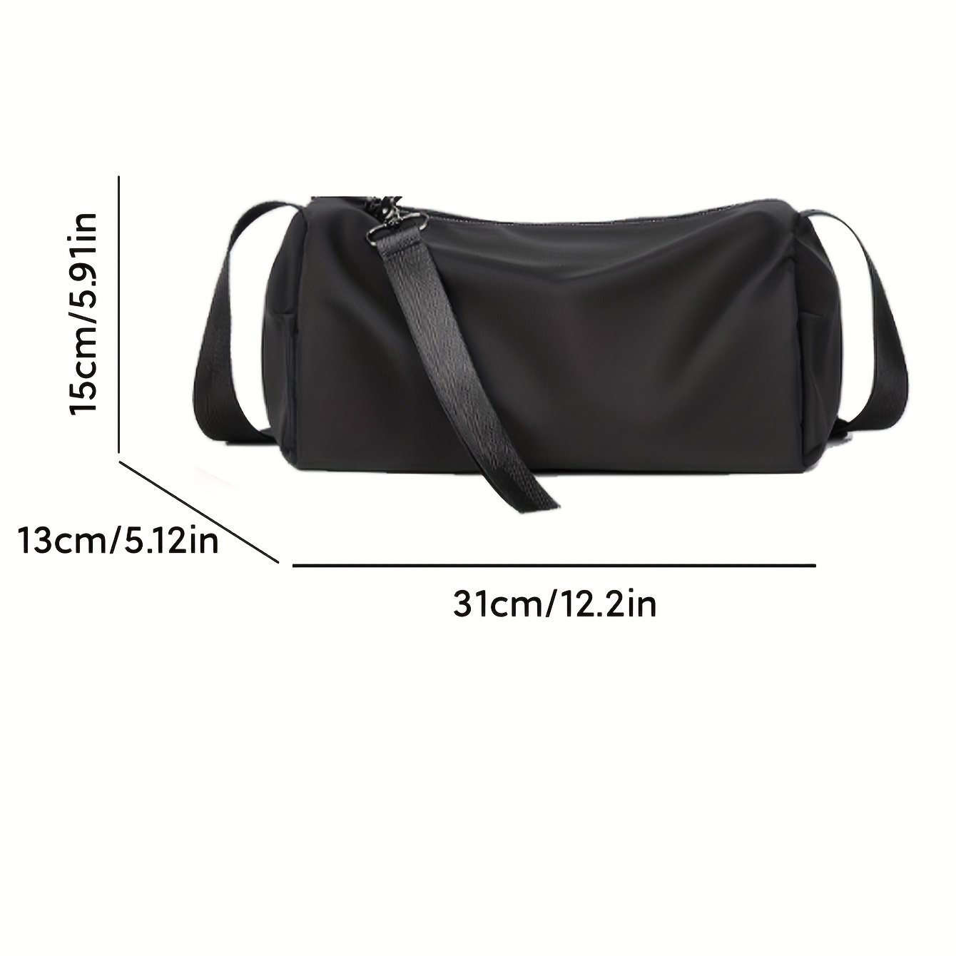 TEMU 1pc Men's Outdoor Sports Lightweight Sling Bag, Versatile Large Capacity Crossbody Bag, Ultra Thin Trendy Shoulder Bag