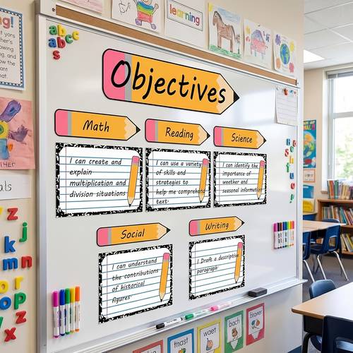 item picture 11pcs pcs magnetic with magnetic base compatible for whiteboard markers reusable wall mountable suitable for classroom home teaching organizational charts study goals magnetic board for teachers back to school