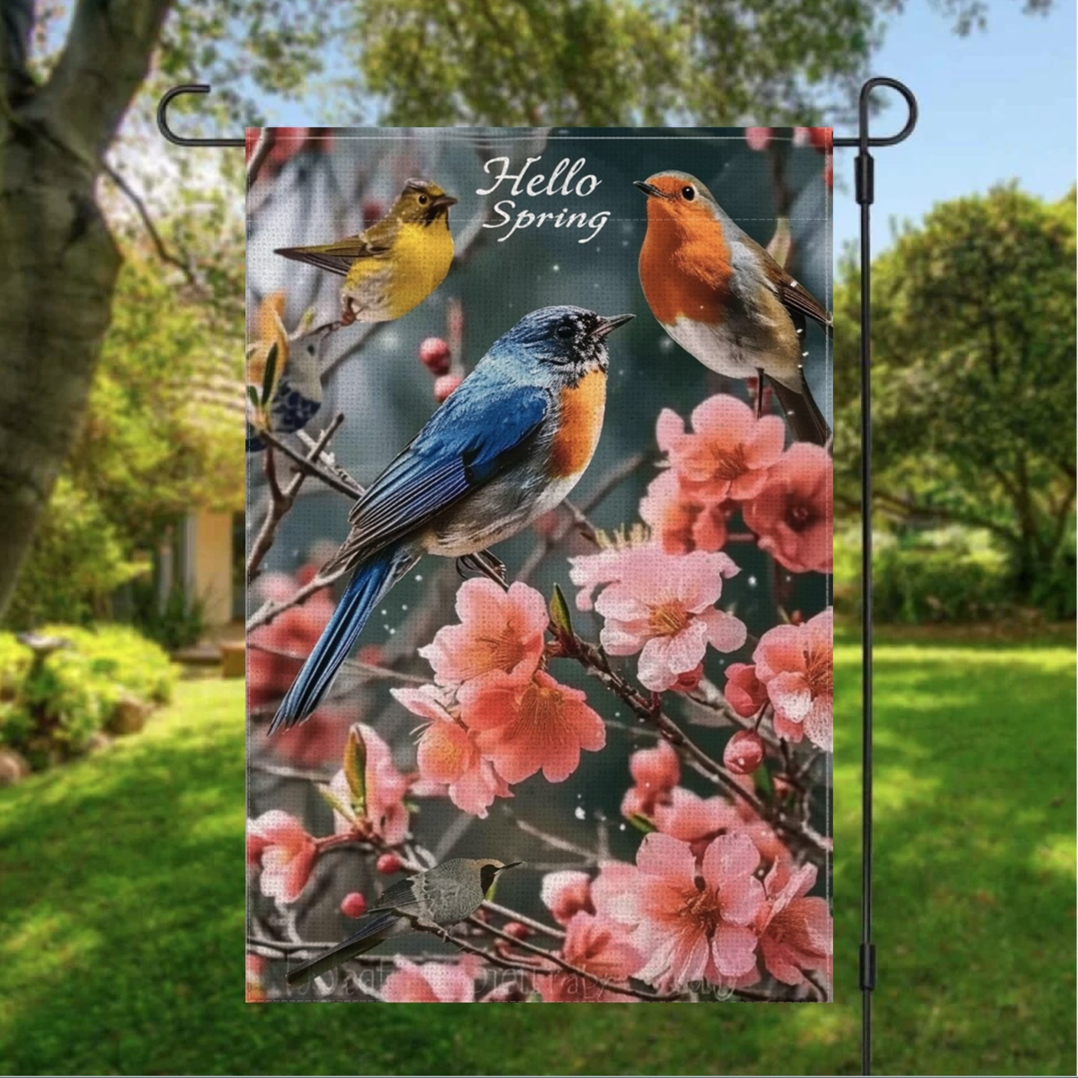 Tree Birds Spring Garden Flag Seasonal Small Yard Flags Temu United