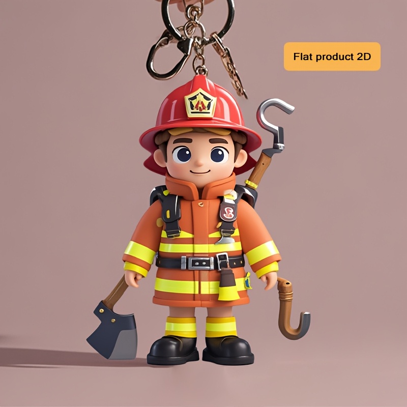 

And Firefighter Keychains, In Styles, Acrylic, , American Firefighters.