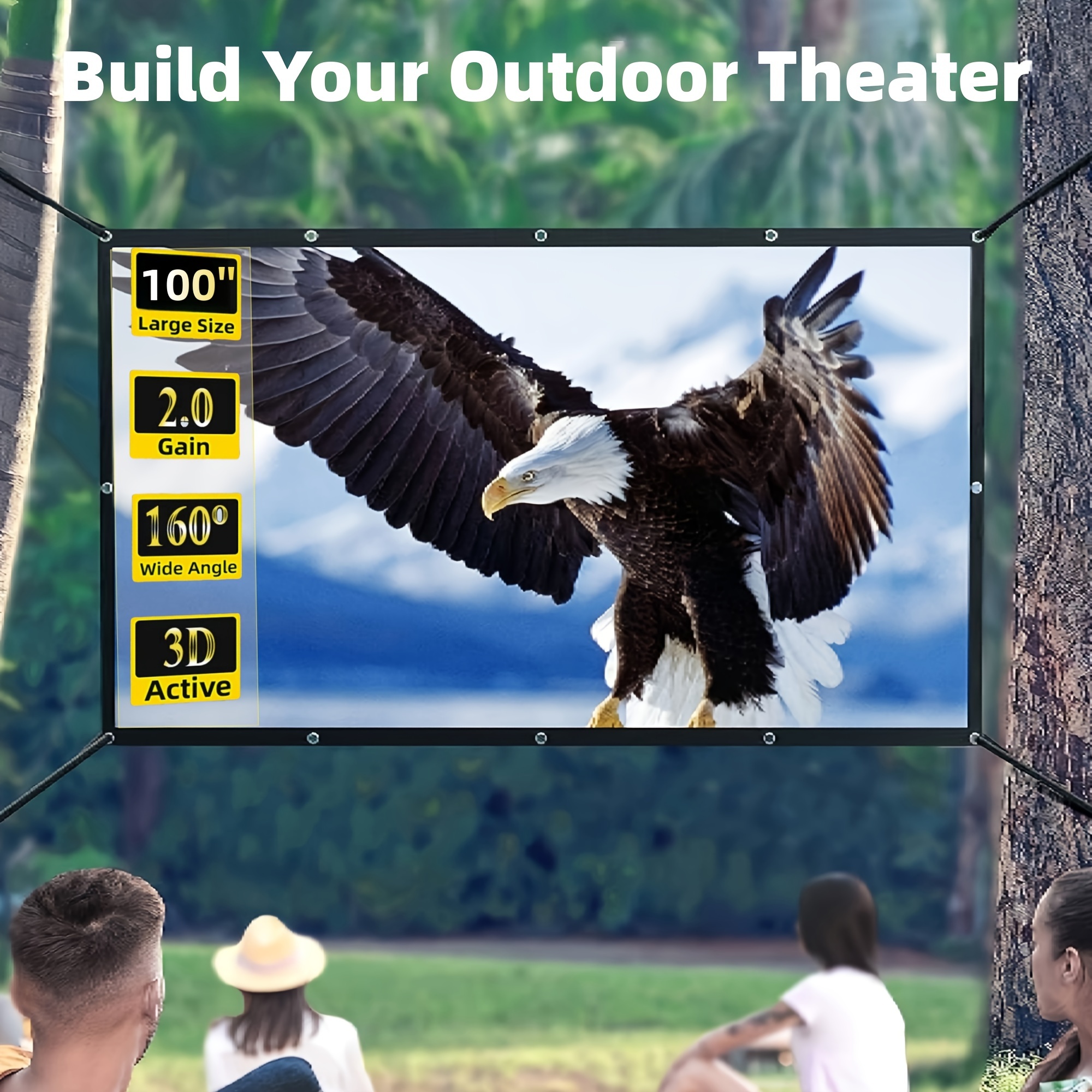 

Inch Projection Screen 4k 16:9 Foldable Portable Anti-wrinkle Projector Screen, Suitable For Home Theater And Outdoor Movie, Easy To Set Up, Projector Screen Portable, Projector Screen For Camping