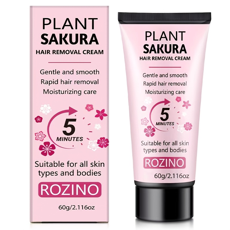 Image of Instant Hair Removal, Use For, 3-month Effectiveness, 60g Sakura, Non Irritating To The Skin, Smooth And Semi Permanent Hair Removal, Used For Hair Removal On , Lips, Armpits, Legs And Private Parts