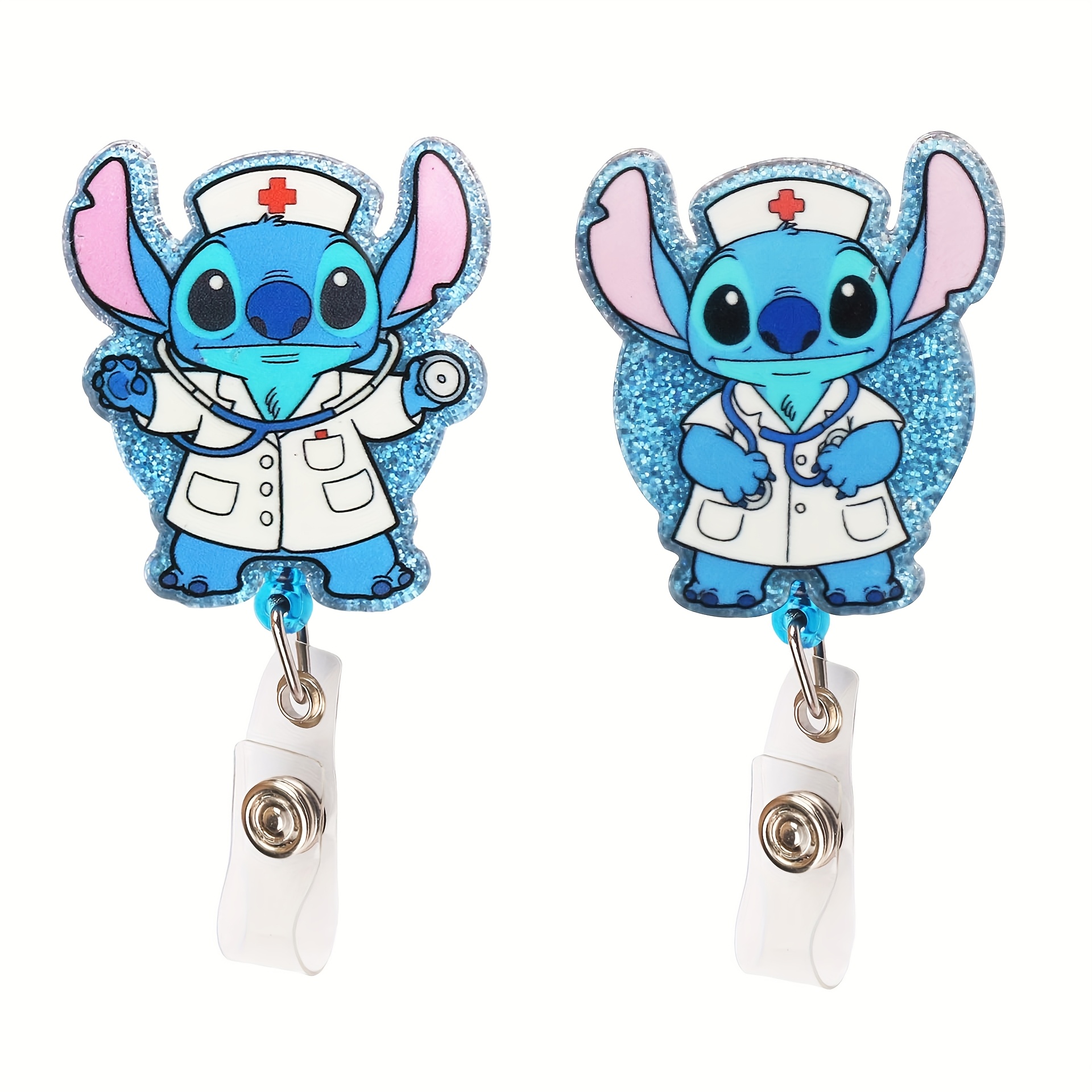 1個/2個 ディズニー スティッチ ナースバッジリール かわいい