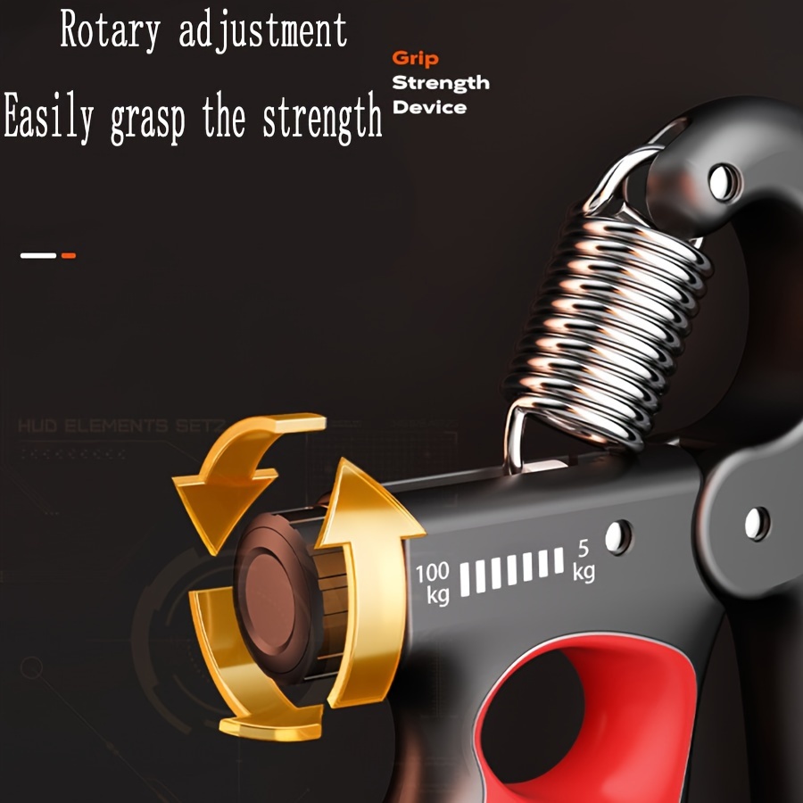 1pc Adjustable Mechanical Grip Strengthener Hand Power Chain Gripper