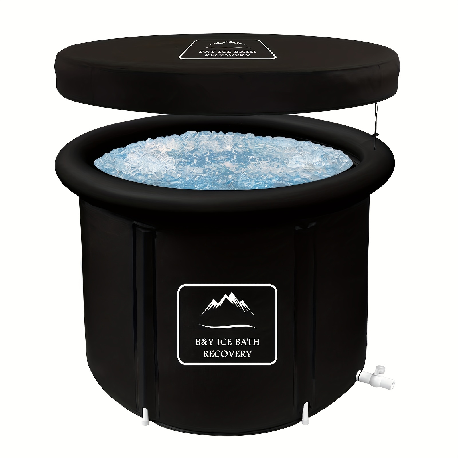 Bañera plegable de hielo B&Y con de 90 cm de baño de hielo Bañera  inflable para adultos para y Bañera de hielo Bañera móvil de hielo  para