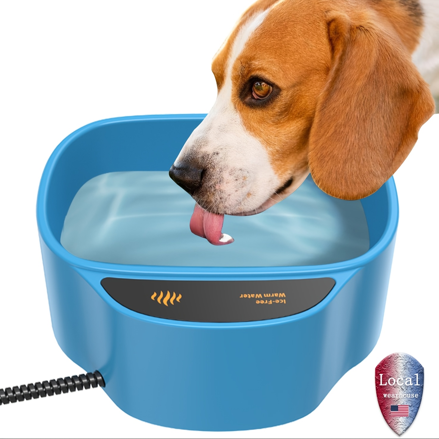 TEMU - For Dogs Cats, 2.5lheated Pets Bowl, Outdoor Water Bowl For Rabbit Chicken Duck Squirrel, Feral Cat Feeding Station