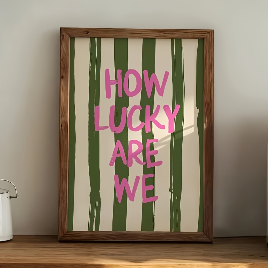 TEMU 1pc "how Are We" Love Quote Poster - Pink Minimalist Vertical Canvas Wall, Cute Positive Affirmation Painting Suitable For / Use In Bedroom,