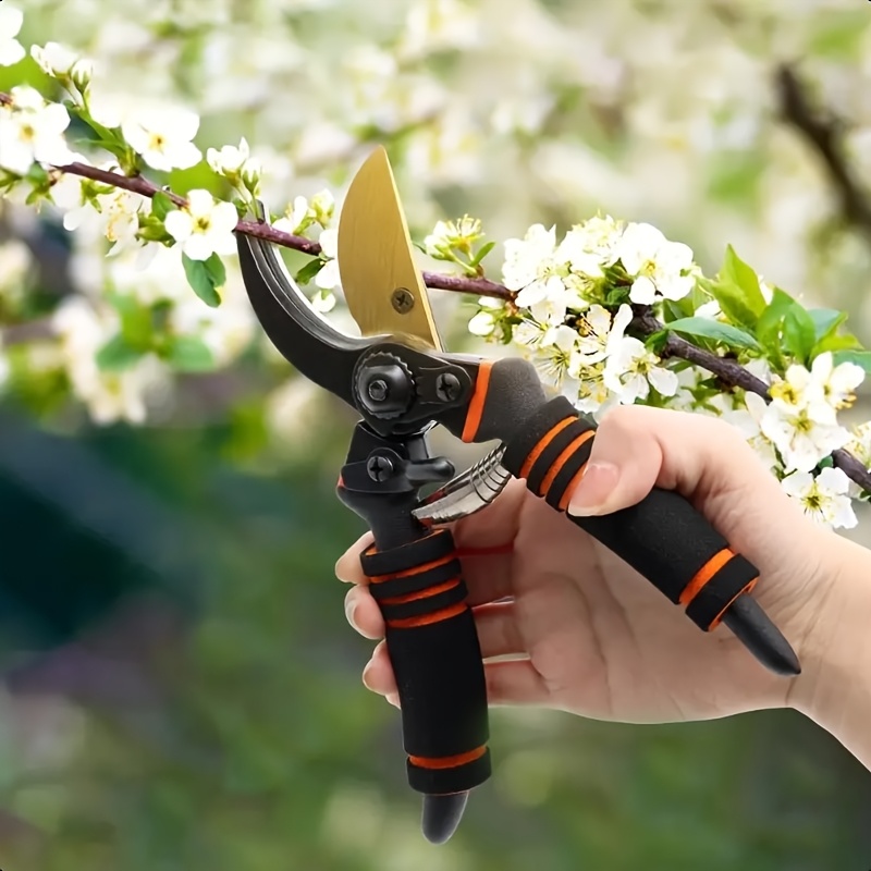 Image of 8.5-inch Professional Alloy Steel Pruning Shears (t13) - Ultra-sharp, Rust-resistant, And Durable High-quality Garden Scissors, Handheld Garden Fence Shears - Heavy-duty Gardening Tools