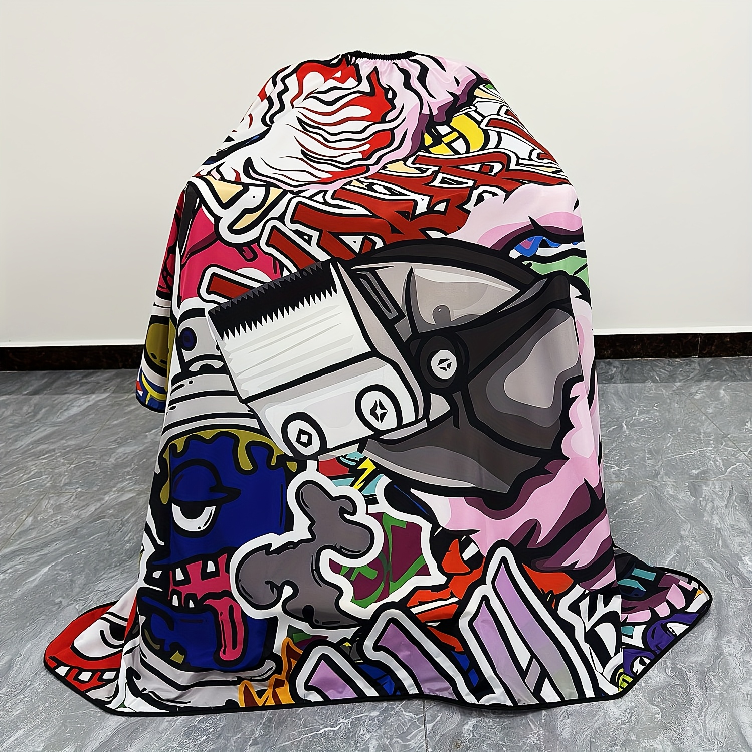 TEMU Professional Hairdressers Use Cutting Capes Designed With Hair Tool Patterns, Suitable For Most Sizes. The Durable Fabric Is Ideal For Salons And Home Use