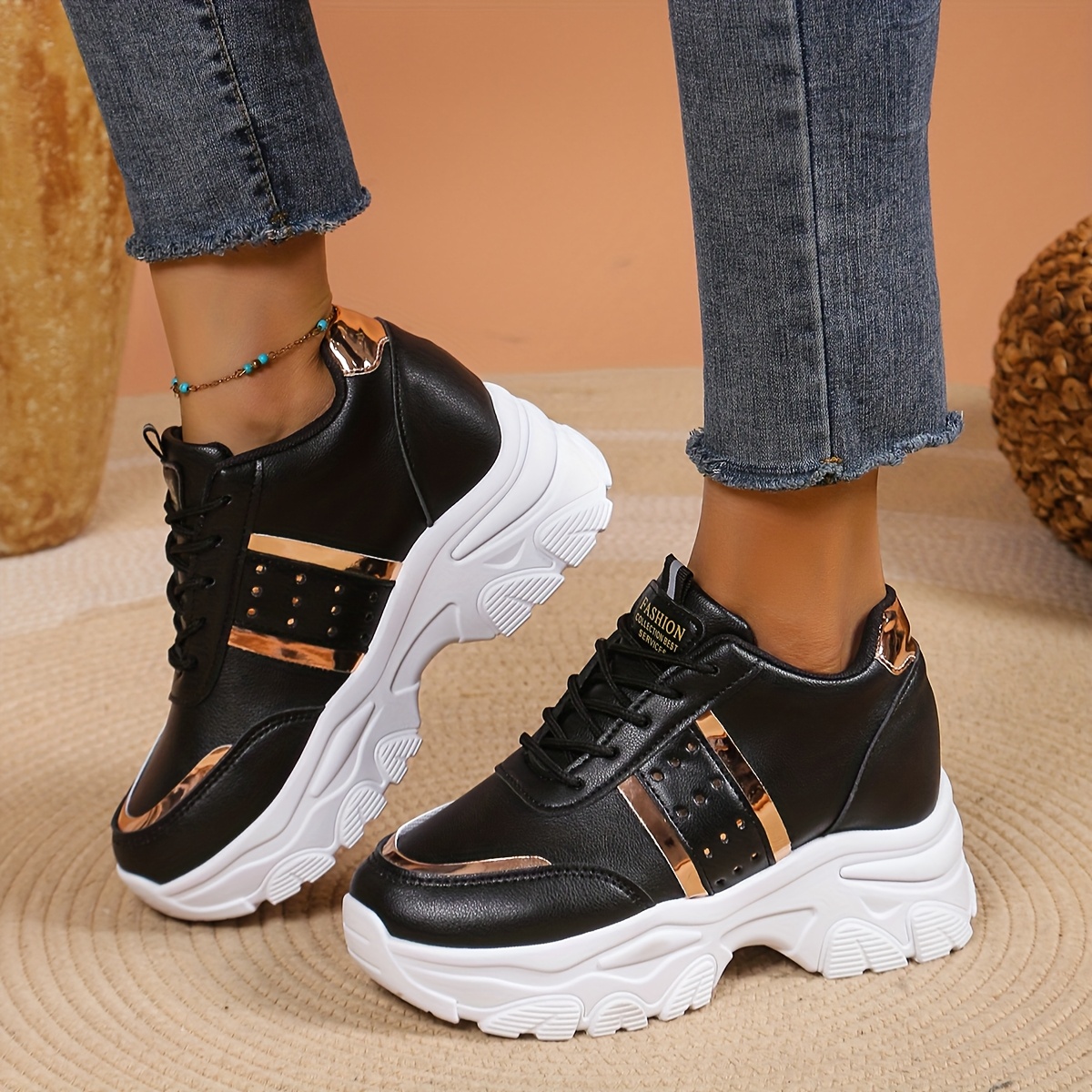 zapatillas moda mujer 2024 zapatos casuales bajos cordones Temu