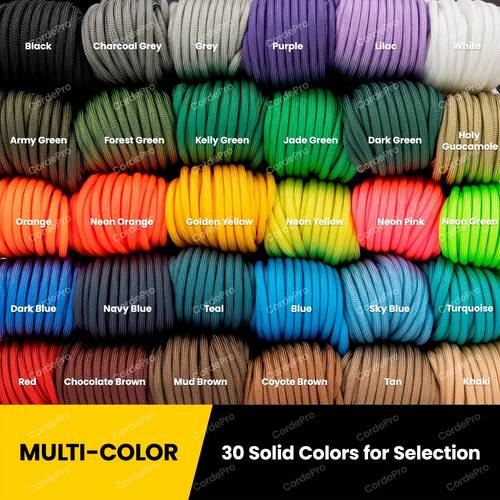 paracord 2mm x 30 nylon cord for diy bracelets crafts lanyards keychains strong lightweight utility string