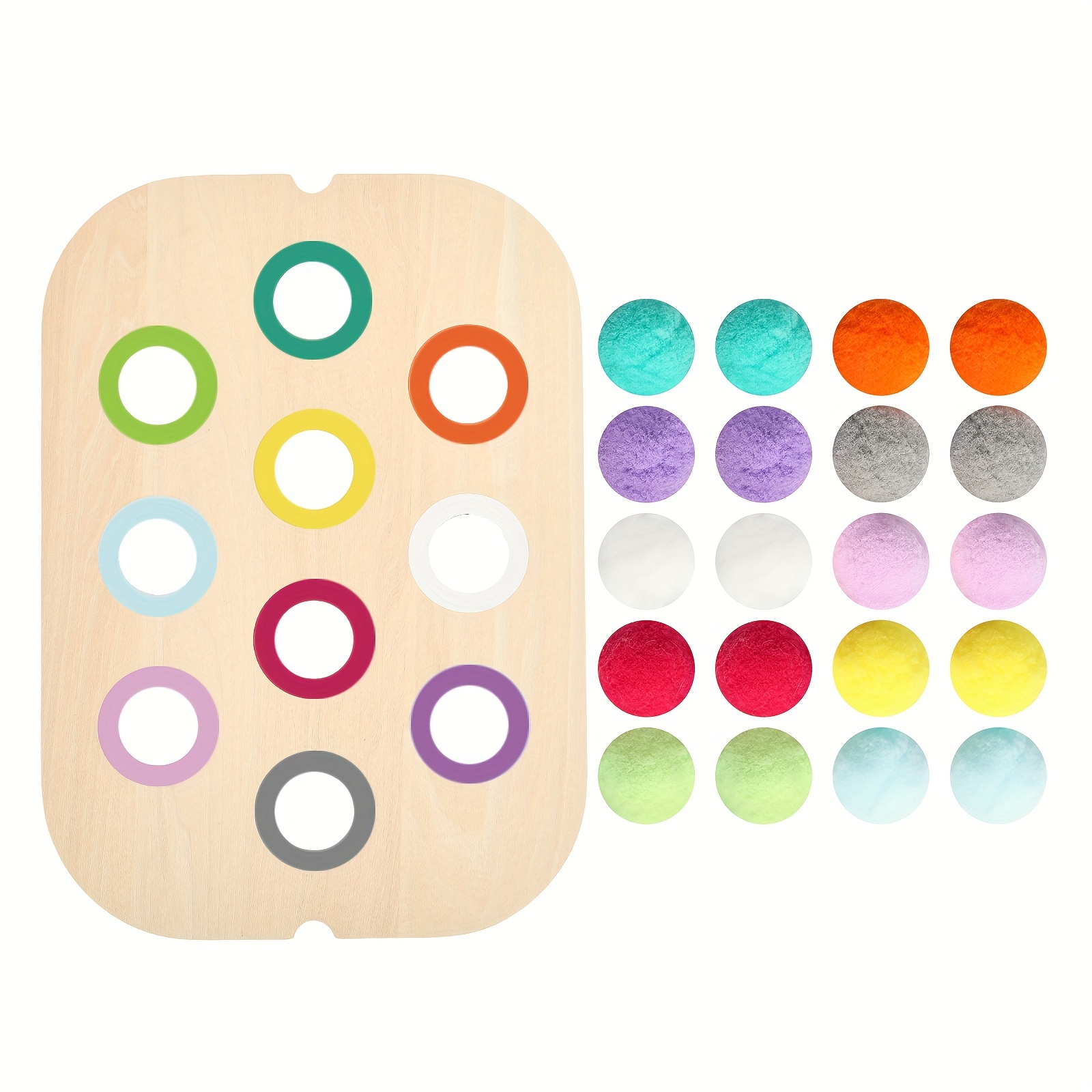 Wooden Multicolor Educational Toy Color Sorting And Recognition Manual Brain Toy Halloween Christmas Birthday Gift