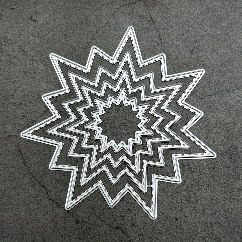 Spring/summer 1pc Polygonal Star Metal Scrapbooking Stencils Dies For Diy Embossing Photo , Album Decorative Papers And Card Making Crafts