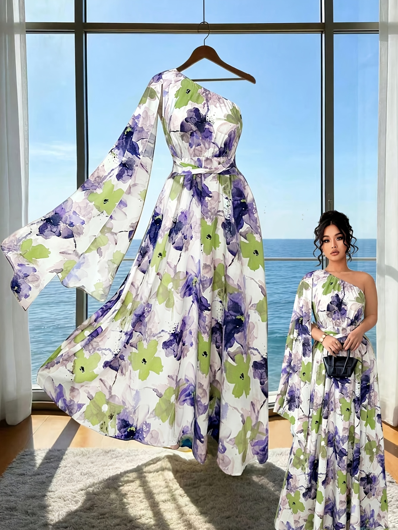 cream halterneck dress Plunging V Neck Halter Gown Maxi dress outfit Color:Victorian Rose cut to a fitted 7373L Bridesmaids Dress by