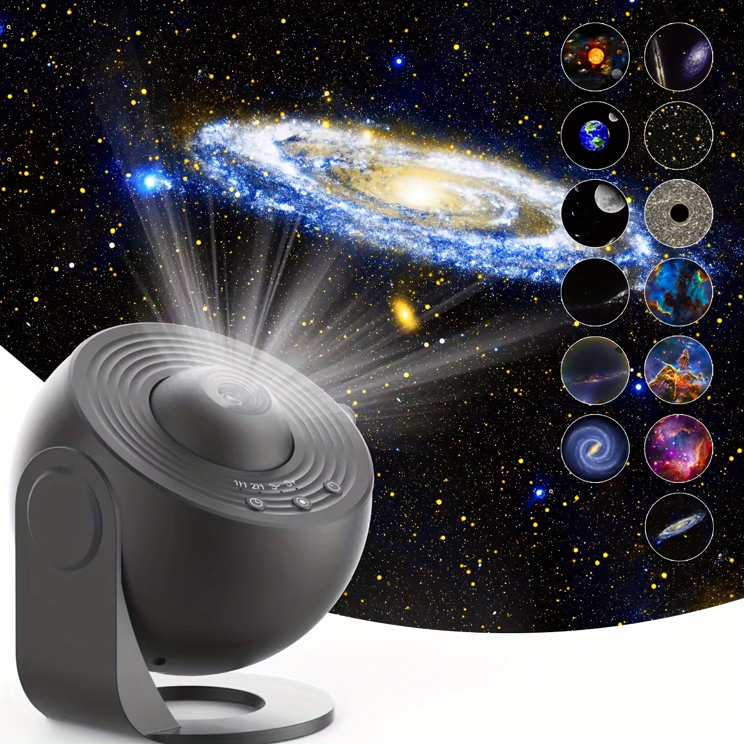 

1pc New Globe Galaxy Projection Sky Light Milky Way Send 13 Hd Star Lights Bedroom Full Of Atmosphere Lights Perfect Romantic Rotating Light For Holiday Party Gifts (gray)